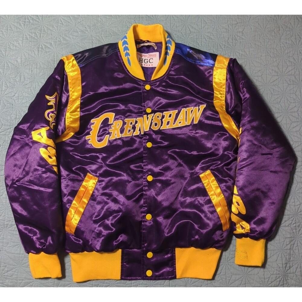 HGC Nostalgia Crenshaw Mamba Mentality Satin Jacket Sz S Inside Graphic Purple